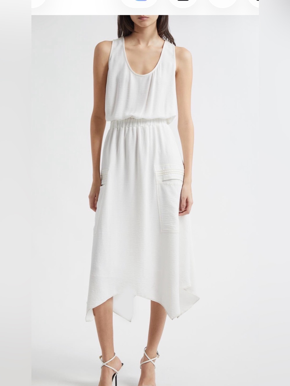 Ramy brook Hallie sleeveless handkerchief Hem dress